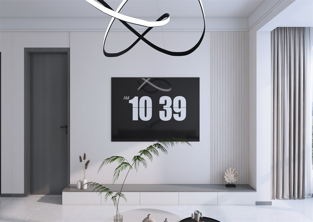 攬秀苑110㎡ | 小戶型裝修模板來了！現(xiàn)代簡約風+黑白灰百看不膩